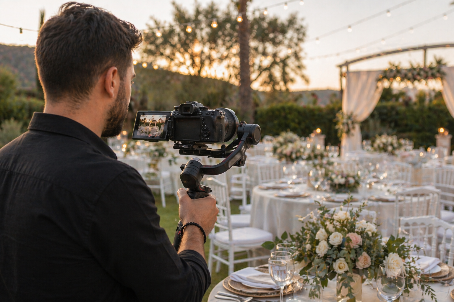 Organizasyonda kamera çekimi yapan ekip